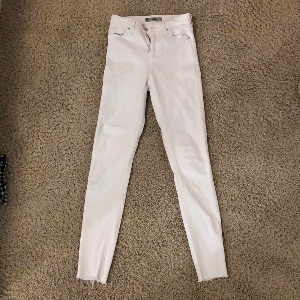 WHITE TOP SHOP STRETCH SKINNY JEANS